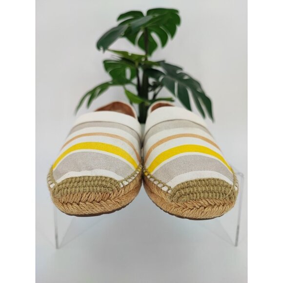 UGG Women's Renada White Stripe Slip On Espadrille Loafer Size 7.5 US - Picture 2 of 8